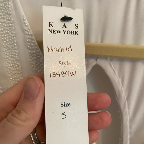 NWT KAS white beaded mini dress - Picture 3 of 3